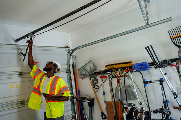 Professional Garage Door Roller Replacement technician working in Johnson County County, IN